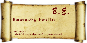 Besenczky Evelin névjegykártya